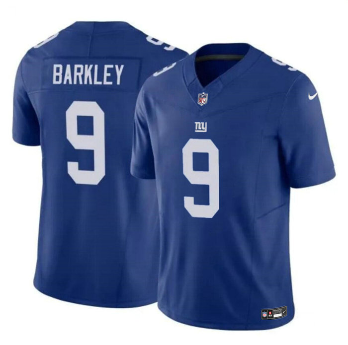 Men's New York Giants #9 Matt Barkley Blue 2023 F.U.S.E. Vapor Untouchable Limited Stitched Jersey