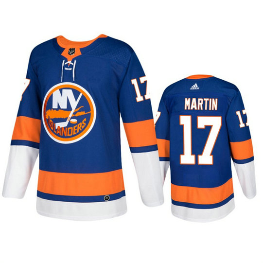 Men's New York Islanders #17 Matt Martin Royal Stitched Jersey