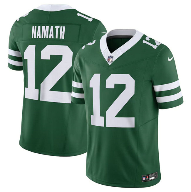 Men's New York Jets #12 Joe Namath Green 2024 F.U.S.E. Vapor Limited Stitched Jersey