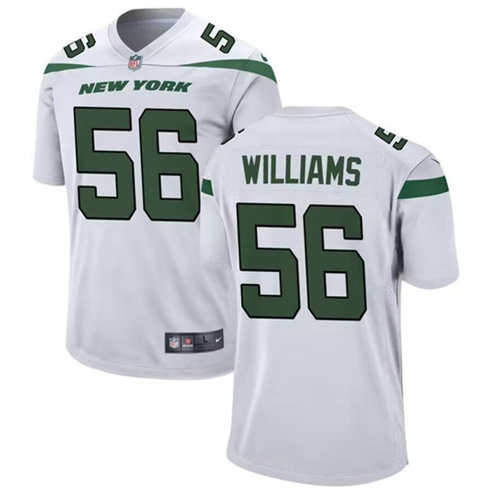 Men's New York Jets #56 Quincy Williams White Stitched Game JerseyS