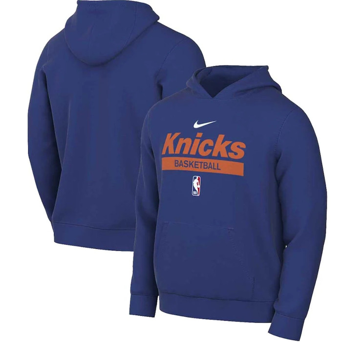 Men's New York Knicks Blue Spotlight Fleece Overhead Hoodie