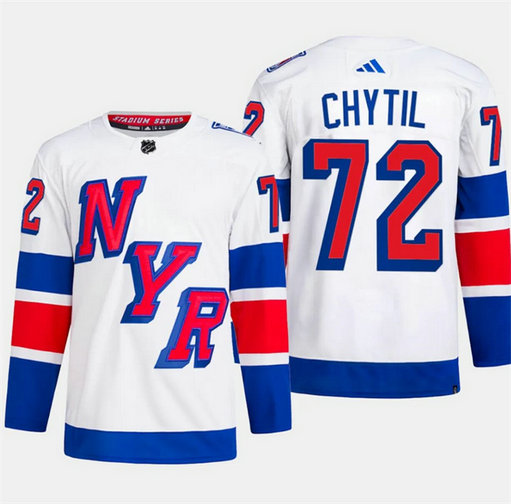Men's New York Rangers #72 Filip Chytil White 2024 Stadium Series Stitched Jersey