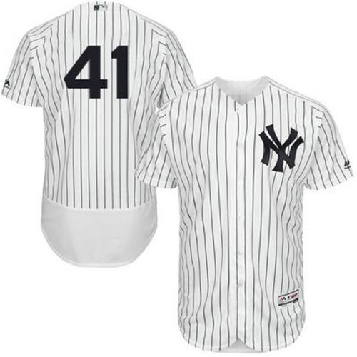 Men's New York Yankees #41 Miguel Andujar Jersey Home Flex Base White Baseball Jersey