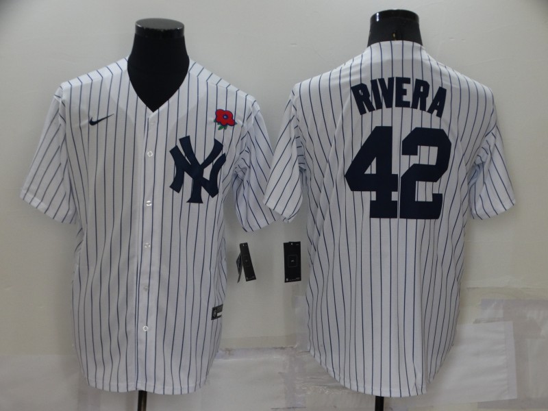 Men's New York Yankees #42 Mariano Rivera White Cool Base Stitched Baseball JerseyS