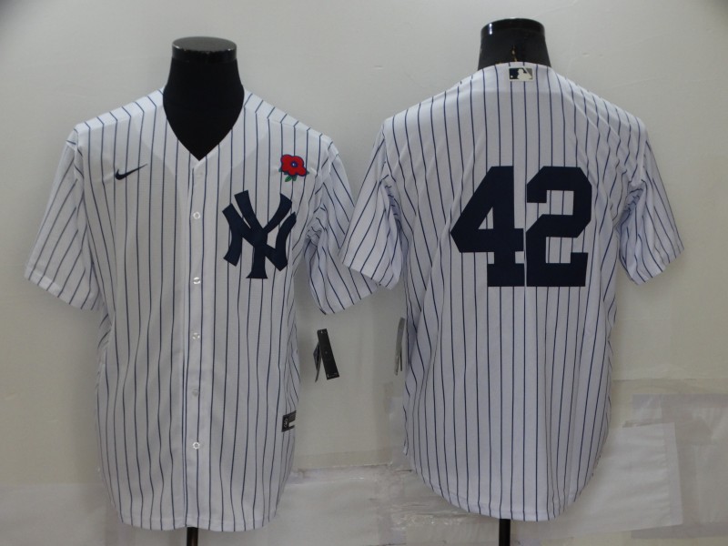 Men's New York Yankees #42 Mariano Rivera White Cool Base Stitched Baseball Jerseys 1