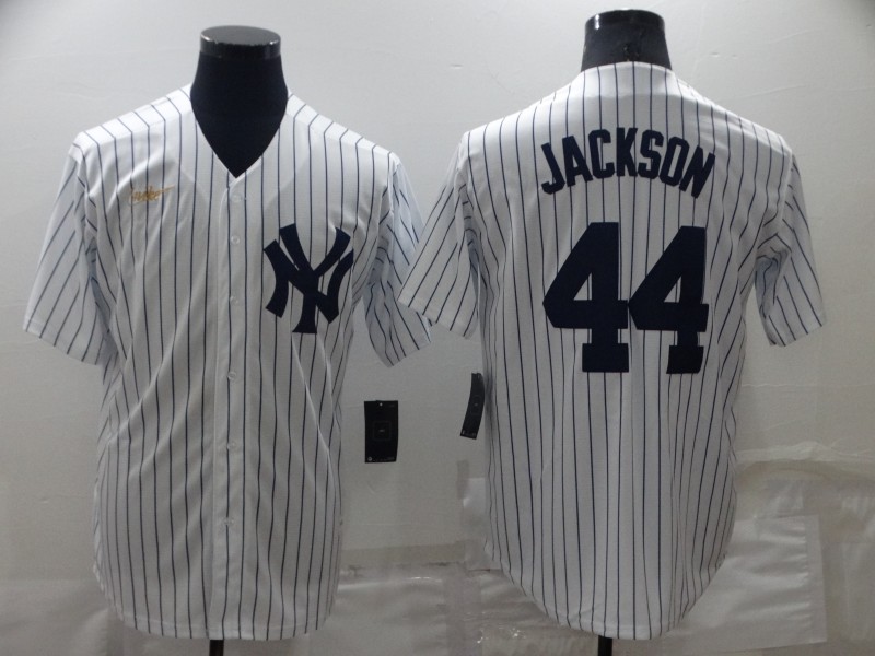Men's New York Yankees #44 Reggie Jackson White Cool Base Stitched Baseball Jersey1