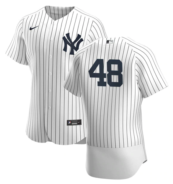 Men's New York Yankees #48 Anthony Rizzo White Flex Base Stitched Baseball Jersey