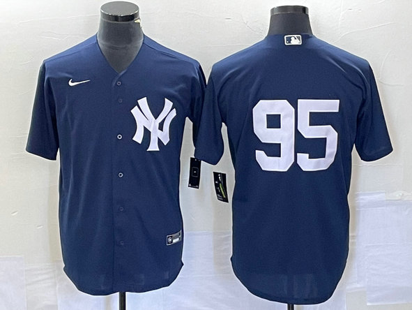 Men's New York Yankees #95 Oswaldo Cabrera Navy Stitched Jersey