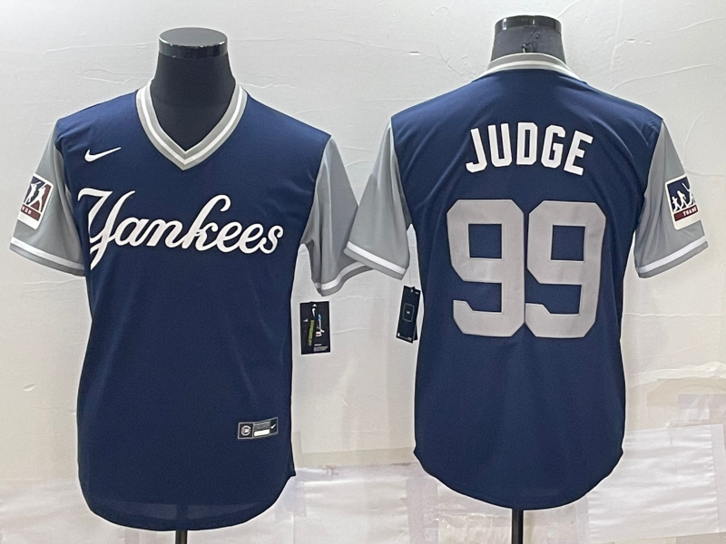 Men's New York Yankees #99 Aaron Judge Navy Stitched Baseball Jersey