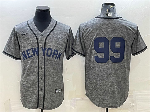 Men's New York Yankees #99 Aaron Judgey Grey Cool Base Stitched JerseyS