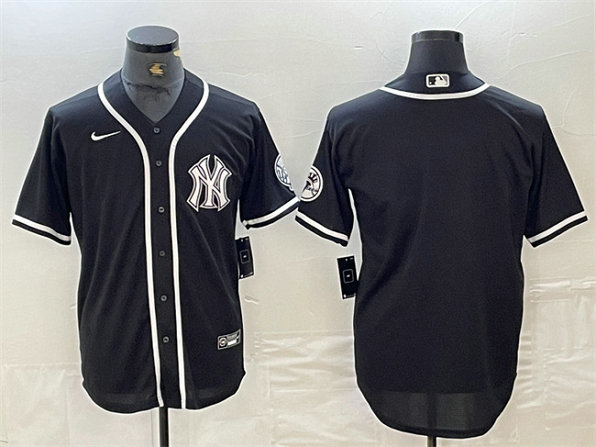Men's New York Yankees White Team Big Logo Cool Base Stitched Baseball Jersey 2