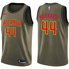 Men's Nike Atlanta Hawks #44 Pete Maravich Green Salute to Service NBA Swingman Jersey