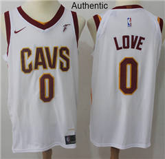 Men's Nike Cleveland Cavaliers #0 Kevin Love White NBA Authentic Association Edition Jersey