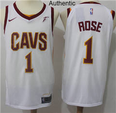 Men's Nike Cleveland Cavaliers #1 Derrick Rose White NBA Authentic Association Edition Jersey