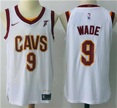 Men's Nike Cleveland Cavaliers #9 Dwyane Wade White NBA Swingman Association Edition Jersey
