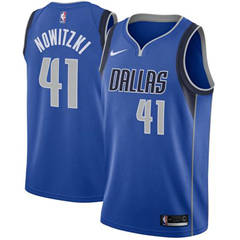 Men's Nike Dallas Mavericks #41 Dirk Nowitzki Royal NBA Swingman Icon Edition Jersey