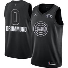 Men's Nike Detroit Pistons #0 Andre Drummond Black NBA Jordan Swingman 2018 All-Star Game Jersey