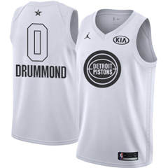 Men's Nike Detroit Pistons #0 Andre Drummond White NBA Jordan Swingman 2018 All-Star Game Jersey