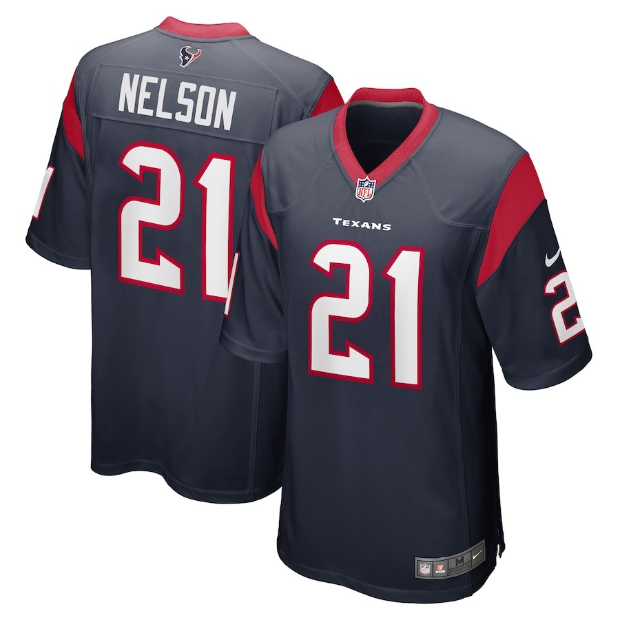 Men's Nike Houston Texans #21 Steven Nelson Navy Vapor Limited Jersey