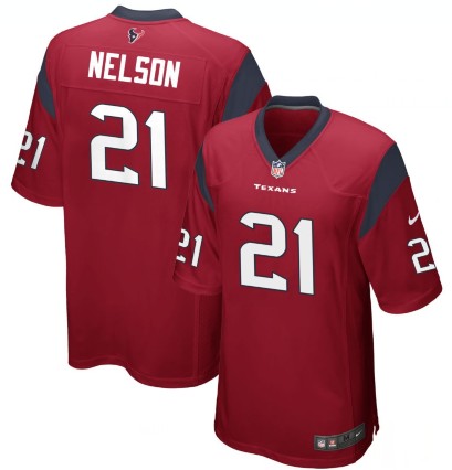 Men's Nike Houston Texans #21 Steven Nelson Red Vapor Limited Jersey