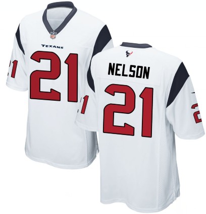 Men's Nike Houston Texans #21 Steven Nelson White Vapor Limited Jersey