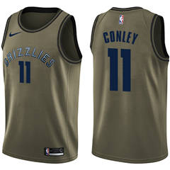 Men's Nike Memphis Grizzlies #11 Mike Conley Green Salute to Service NBA Swingman Jersey