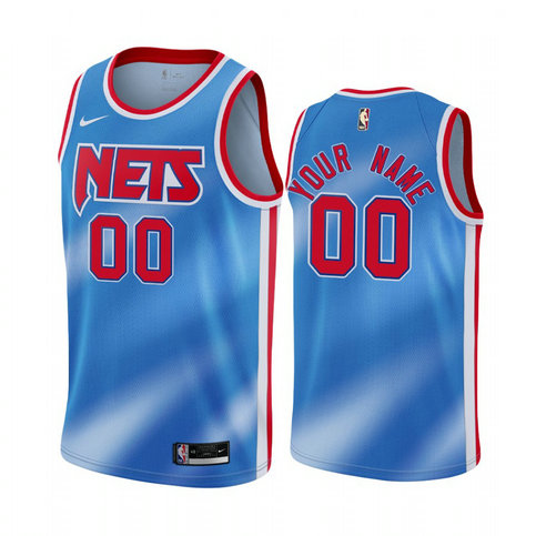 Men's Nike Nets Personalized Blue NBA Swingman Classic Edition Jersey