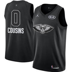 Men's Nike New Orleans Pelicans #0 DeMarcus Cousins Black NBA Jordan Swingman 2018 All-Star Game Jersey