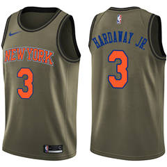 Men's Nike New York Knicks #3 Tim Hardaway Jr. Green Salute to Service NBA Swingman Jersey