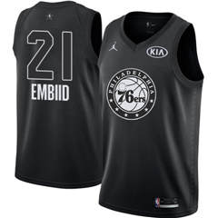 Men's Nike Philadelphia 76ers #21 Joel Embiid Black NBA Jordan Swingman 2018 All-Star Game Jersey