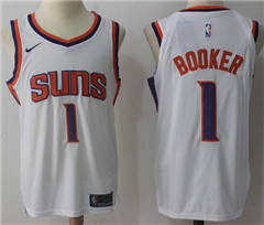 Men's Nike Phoenix Suns #1 Devin Booker White NBA Swingman Association Edition Jersey