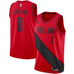 Men's Nike Portland Trail Blazers #0 Damian Lillard Red Statement Edition NBA Swingman Jersey