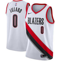 Men's Nike Portland Trail Blazers #0 Damian Lillard White NBA Swingman Association Edition Jersey