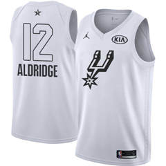 Men's Nike San Antonio Spurs #12 LaMarcus Aldridge White NBA Jordan Swingman 2018 All-Star Game Jersey
