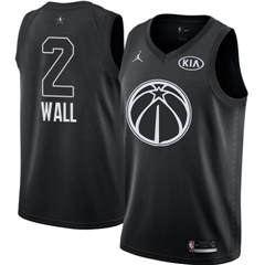 Men's Nike Washington Wizards #2 John Wall Black NBA Jordan Swingman 2018 All-Star Game Jersey