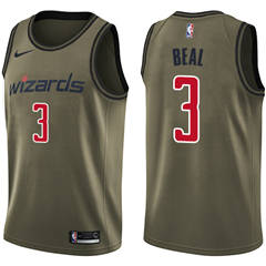 Men's Nike Washington Wizards #3 Bradley Beal Green Salute to Service NBA Swingman Jersey