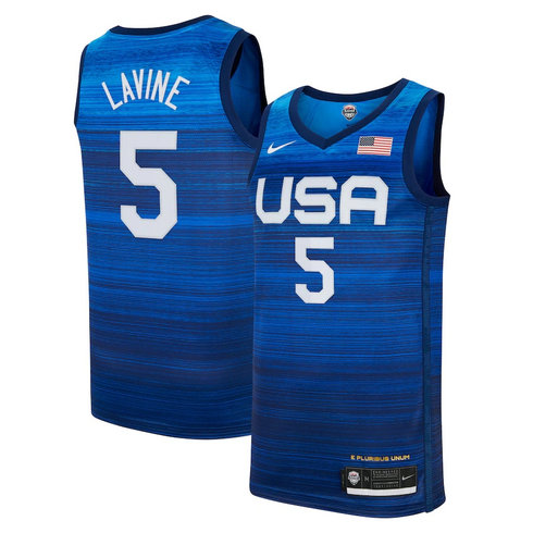 Men's Nike Zach LaVine Navy USA Basketball 2020 Summer Olympics Player Jersey