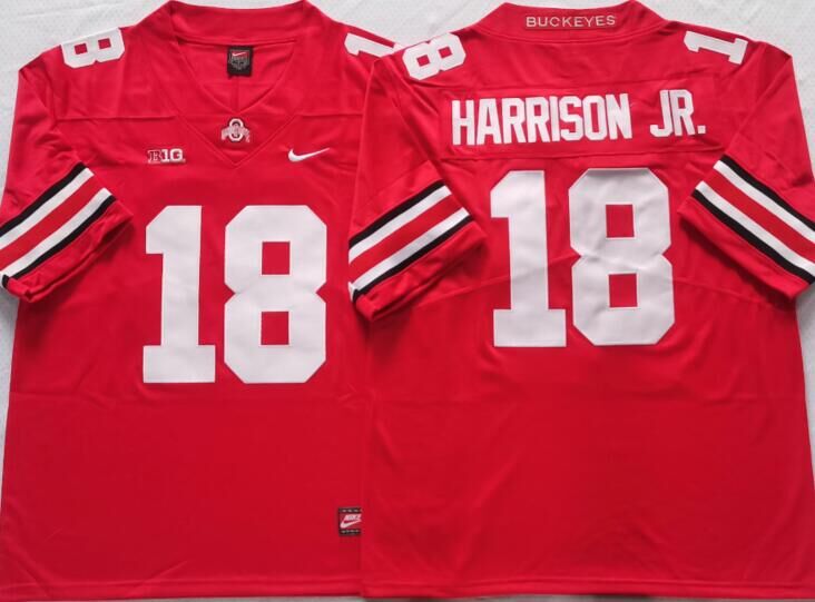 Men's Ohio State Buckeyes #18 Marvin Harrison JR Red 2023 F.U.S.E. Limited Stitched Jersey