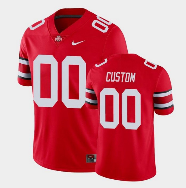 Men's Ohio State Buckeyes ACTIVE PLAYER Custom Red College Stitched Jersey