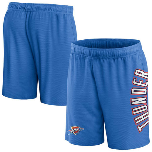 Men's Oklahoma City Thunder Blue Post Up Mesh Shorts