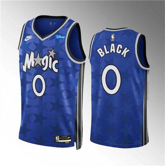 Men's Orlando Magic #0 Anthony Black Blue 2023 24 Classic Edition Stitched Basketball Jersey
