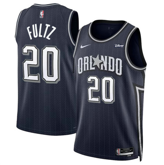 Men's Orlando Magic #20 Markelle Fultz Navy 2023 24 City Edition Stitched Basketball Jersey