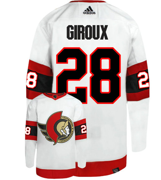 Men's Ottawa Senators #28 Claude Giroux White Stitched Home Jersey