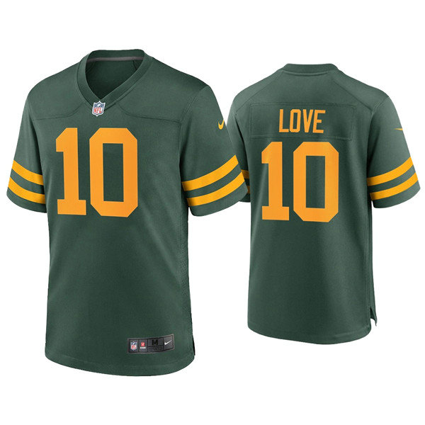Men's Packers #10 Jordan Love Alternate Limited Green Jersey