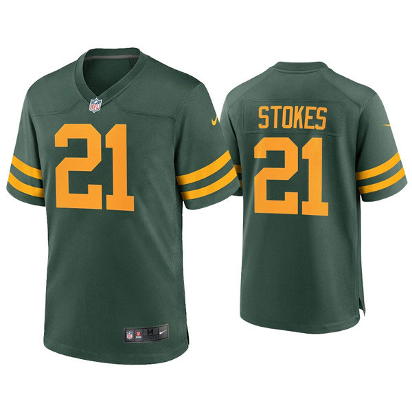 Men's Packers #21 Eric Stokes Alternate Limited Green Jersey