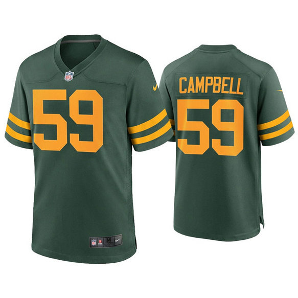 Men's Packers #59 De'Vondre Campbell Alternate Limited Green Jersey