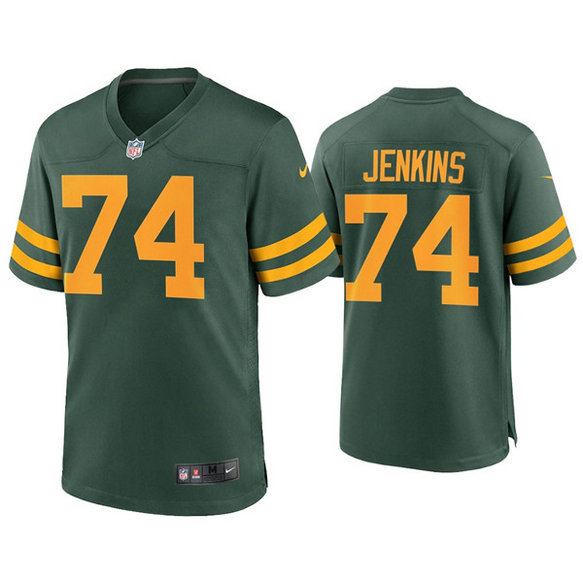 Men's Packers #74 Elgton Jenkins Alternate Limited Green Jersey