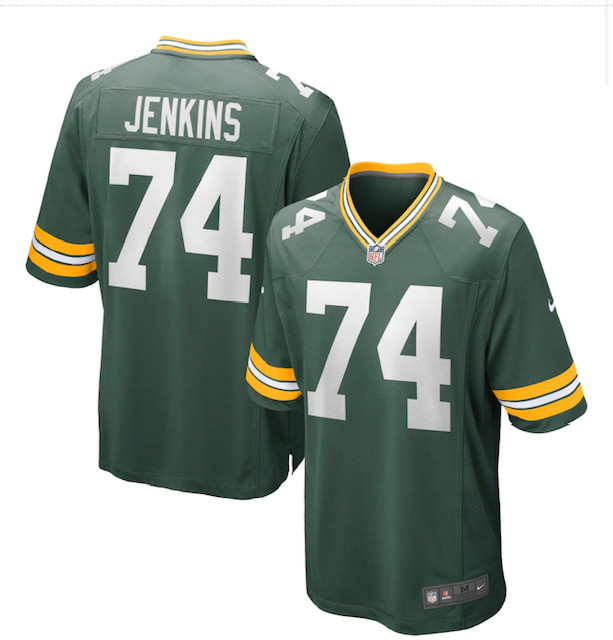 Men's Packers #74 Elgton Jenkins Green Vapor Limited Jersey