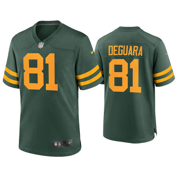 Men's Packers #81 Josiah Deguara Alternate Limited Green Jersey