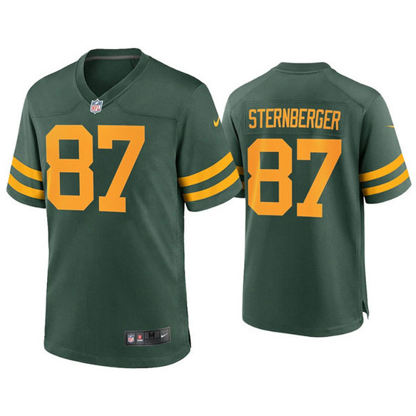 Men's Packers #87 Jace Sternberger Alternate Limited Green Jersey